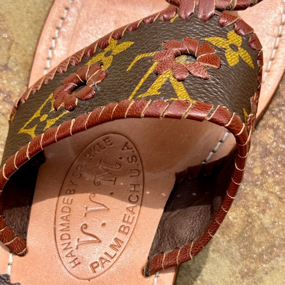 Custom Louis Vuitton Sandals